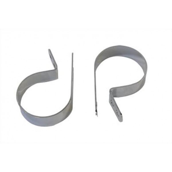 COLLIER SERRAGE SET 2 7/8" CHROME POUR SILENCIEUX ÉCHAPPEMENTS MOTO