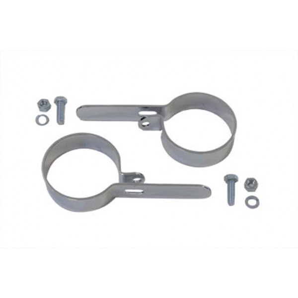MORSETTI STAFFE COLLARI CLAMP DI SERRAGGIO 2 3/4" CROMATI PER SCARICHI MARMITTE MOTO