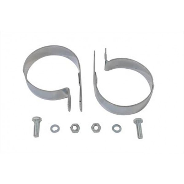 KLEMME SET 3-1/4" CHROME FÜR SCHALLDÄMPFER AUSPUFFMOTORRAD