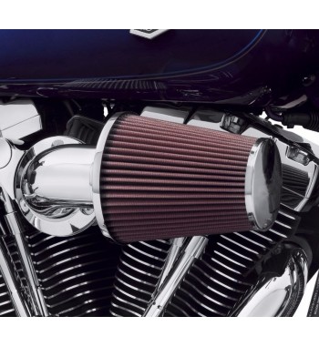 AIR CLEANER KIT CYCOVATOR 90° HIGH POWER CHROME FOR HARLEY DAVIDSON TWIN CAM '93-'17