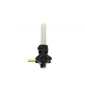BLACK PETCOCK FUEL VALVE WITH NUT AND 90° LEFT OUTLET FOR CUSTOM MOTORCYCLE AND HARLEY DAVIDSON
