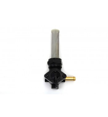 BLACK PETCOCK FUEL VALVE WITH NUT AND 90° RIGHT OUTLET FOR CUSTOM MOTORCYCLE AND HARLEY DAVIDSON