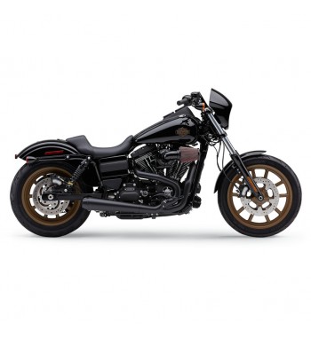 POTS D'ÉCHAPPEMENT COBRA EL DIABLO 2 EN 1 NOIR POUR HARLEY DAVIDSON FXD DYNA '12-'17