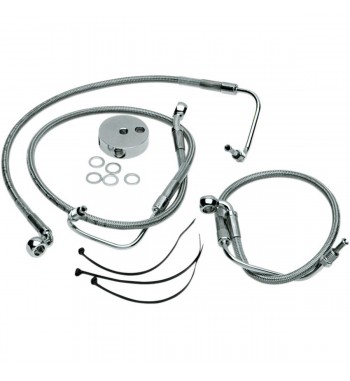 KABEL Standard-Edelstahl-Bremsleitung vorn SÄTZE DOPPEL DISC HARLEY DAVIDSON FLHR ROAD KING 1998-2007