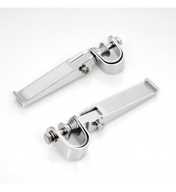 PEDANE RAISED CROMATE PER TUBI PARAMOTORE MOTO CUSTOM E HARLEY