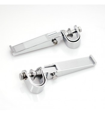 PEDANE RAISED CROMATE PER TUBI PARAMOTORE MOTO CUSTOM E HARLEY