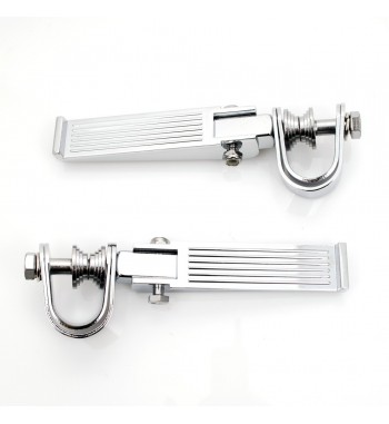 PEDANE RAISED CROMATE PER TUBI PARAMOTORE MOTO CUSTOM E HARLEY