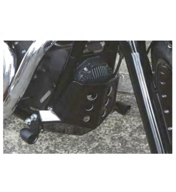 PLAQUE DE PROTECTION MOTEUR OLD SCHOOL NOIR POUR HARLEY DAVIDSON FXD DYNA '06-'17
