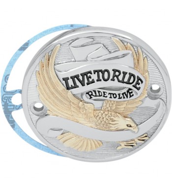 POINT COVER "LIVE TO RIDE" GOLD  HARLEY BIG TWIN E SPORTSTER