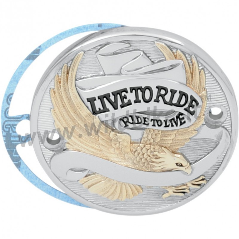 POINT COVER "LIVE TO RIDE" GOLD  HARLEY BIG TWIN E SPORTSTER