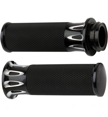 POIGNÉES ARLEN NESS® FUSION DEEP CUT NOIR POUR HARLEY DAVIDSON