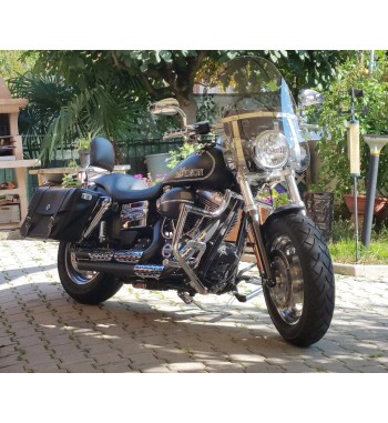TUBO PARAMOTORE LINDBY LINBAR CROMATO HARLEY DAVIDSON FXD DYNA 1993-2017