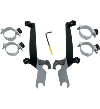 WINDSCHUTZSCHEIBEN DEL REY SPORTSHIELD SCHWARZ GRADIENT FÜR HARLEY DAVIDSON FXD DYNA '06-'17