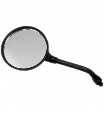 SPECCHIETTO TONDO NERO STELO CORTO UNIVERSALE MOTO CUSTOM