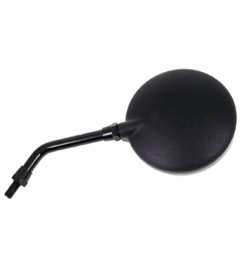 SPECCHIETTO TONDO NERO STELO CORTO UNIVERSALE MOTO CUSTOM