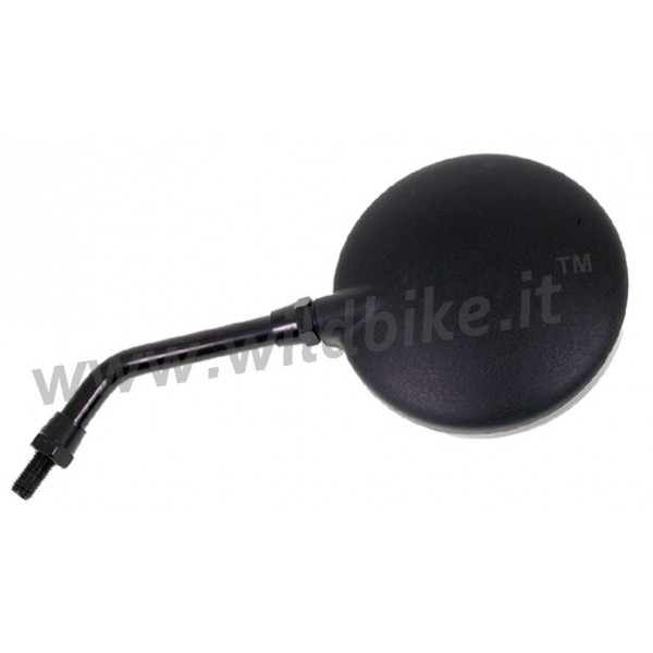 SPECCHIETTO TONDO NERO STELO CORTO UNIVERSALE MOTO CUSTOM