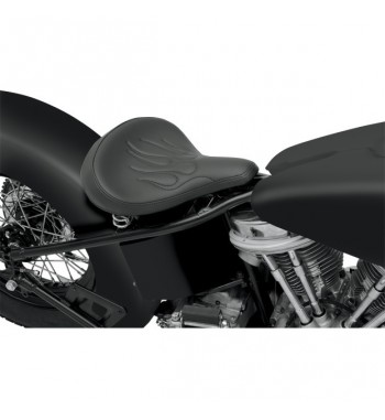 SITZ SOLO FEDERN FLAMMEN GROSSE VINYL SCHWARZE MOTORRÄDER CUSTOM UND HARLEY DAVIDSON