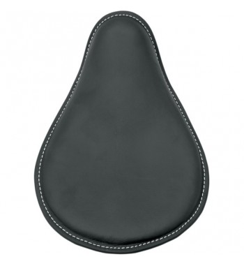 SELLE MONO SMALL NOIR COUTURE BLANC RESSORT POUR MOTO CUSTOM ET HARLEY DAVIDSON