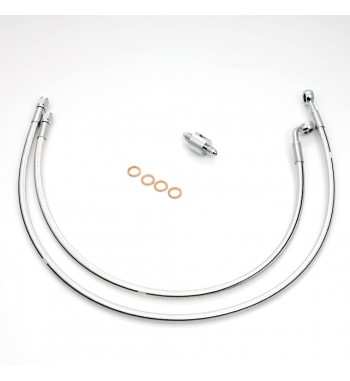 TUBE REAR BRAKE LINE KIT STEEL STERLING CHROMITE® OEM FOR HARLEY DAVIDSON FLHR ROAD KING '97-'06