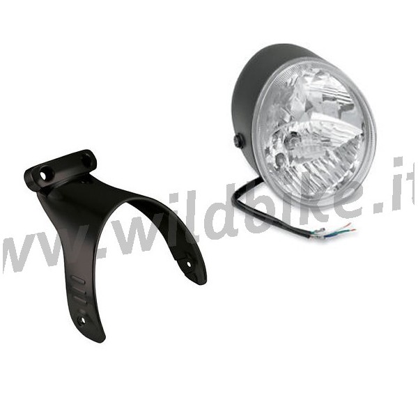 FARO FANALE ASSEMBLATO NERO COMPLETO DI STAFFA PER HARLEY DAVIDSON V-ROD