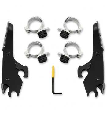 BATWING FAIRING WINDSHIELD BLACK FOR INDIAN SCOUT '15-'17