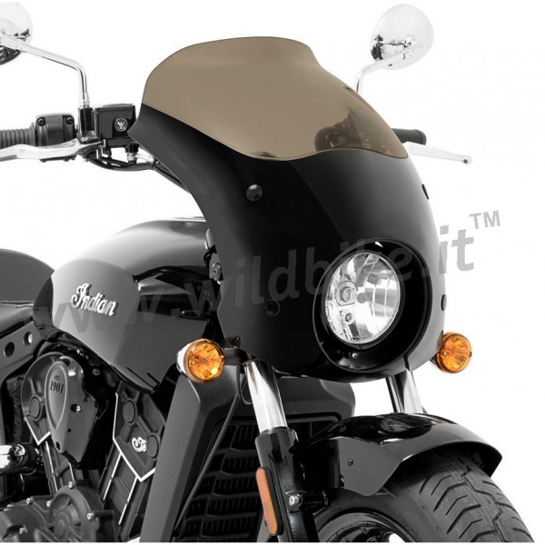 PARABREZZA CUPOLINO BULLET FAIRING NERO PER INDIAN SCOUT '15-'18