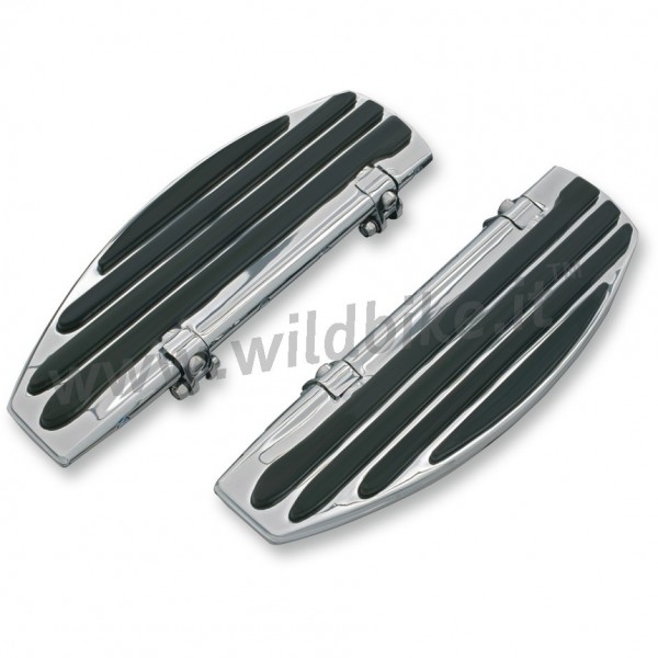 PEDANE LARGHE COMFORT CONDUCENTE KURYAKYN ISO® CROMATE PER HARLEY DAVIDSON FLH/FLS SOFTAIL '87-'17