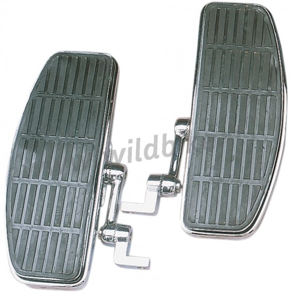 PEDANE LARGHE COMFORT CONDUCENTE BOLT-ON REGOLABILI CROMATE PER HARLEY DAVIDSON FXST FLST SOFTAIL '88-'13