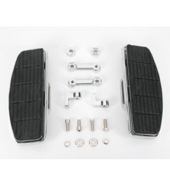 FUSSRASTEN COMFORT FAHRER BOLT-ON EINSTELLBAR CHROME FÜR HARLEY DAVIDSON FXST FLST SOFTAIL '88-'13