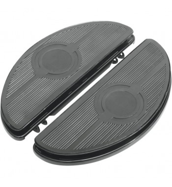 PEDANE LARGHE COMFORT CONDUCENTE A MEZZALUNA NERE PER HARLEY DAVIDSON FLH/FLS/FLT SOFTAIL TOURING' 87-'17
