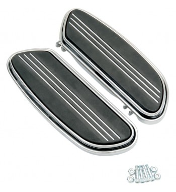 FLOORBOARDS COMFORT DRIVER SWEEPER CHROME FOR HARLEY DAVIDSON FLH/FLS/FLT SOFTAIL TOURING' 87-'17