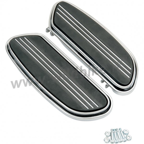 FLOORBOARDS COMFORT DRIVER SWEEPER CHROME FOR HARLEY DAVIDSON FLH/FLS/FLT SOFTAIL TOURING' 87-'17