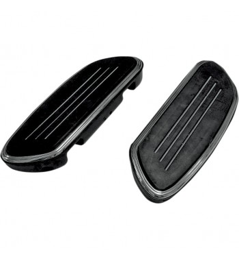FLOORBOARDS COMFORT PASSENGER SWEEPER BLACK FOR HARLEY DAVIDSON FLH/FLS/FLT SOFTAIL TOURING' 87-'17