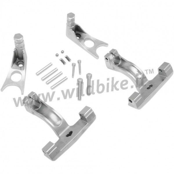 KIT DE MONTAGE CHROME POUR REPOSE-PIEDS PASSAGER POUR HARLEY DAVIDSON FXST/FLST SOFTAIL '00-'17