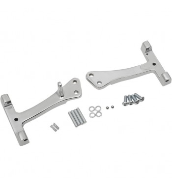 CHROME PASSENGER FLOORBOARDS MOUNT KIT FOR HARLEY DAVIDSON FXD DYNA '06-'17