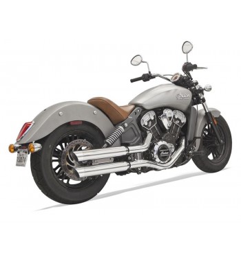 EXHAUSTS MUFFLERS BASSANI SLIP-ON CLASSIC 3" SLASH CUT CHROME FOR INDIAN SCOUT '15-'17