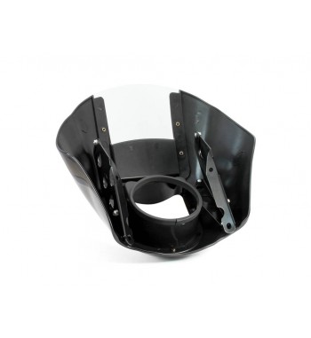 PARE-BRISE CARENAGE UNIVERSEL CLUB STYLE FAIRING NOIR POUR MOTO CUSTOM ET HARLEY DAVIDSON