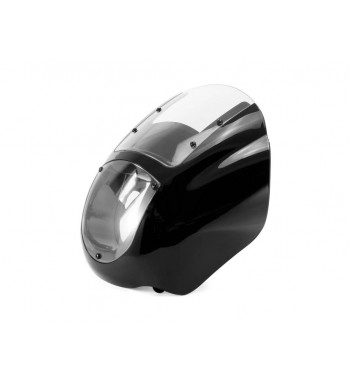 PARABREZZA CUPOLINO CLUB STYLE FAIRING NERO UNIVERSALE MOTO CUSTOM E HARLEY DAVIDSON