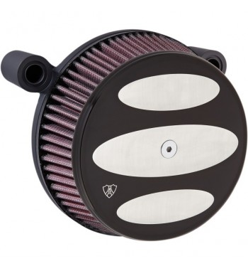 AIR FILTER BIG SUCKER STAGE I ROUND ARLEN NESS BLACK SCALLOPED 18-340 HARLEY DAVIDSON TOURING 2018