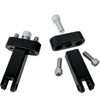 GLOSS BLACK PASSENGER MOUNT KIT FOR HARLEY DAVIDSON TOURING '93-'17