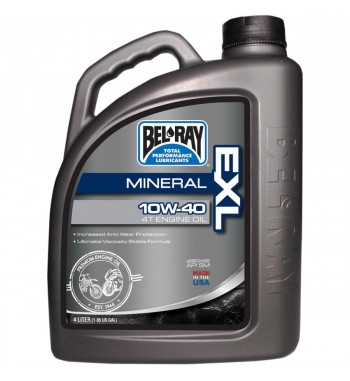 HUILE MOTEUR BEL RAY 4 STROKES EXL MINERAL 10W-40 4 LT. HARLEY DAVIDSON ET MOTO CUSTOM