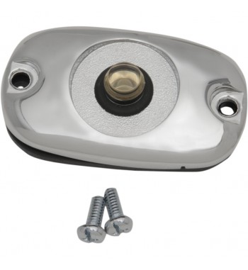 TAPPO CROMATO COPRI POMPA FRENO POSTERIORE OEM HARLEY DAVIDSON FXST FLST SOFTAIL '01-'05