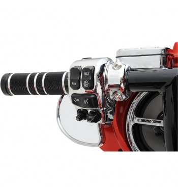 HANDLEBAR CHROME CONTROL SWITCH HOUSING KIT HARLEY DAVIDSON FLH FLT TOURING 2014-2025