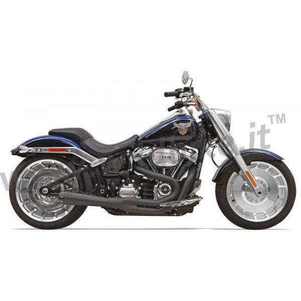 SYSTÈME D'ÉCHAPPEMENT 2-EN-1 BASSANI ROAD RAGE III NOIR POUR HARLEY DAVIDSON BREAKOUT/FAT BOY M8 2017-2018