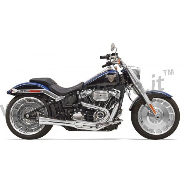 AUSPUFF 2-INTO-1 SYSTEMS BASSANI ROAD RAGE VERCHROMT HARLEY DAVIDSON SOFTAIL M-EIGHT 18-24