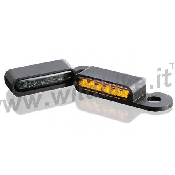 MINI BLINKER SCHWARZEN LED EU-GENEHMIGT FUER LENKER FÜR HARLEY DAVIDSON XL SPORTSTER '96-'13