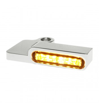 MINI CLIGNOTANTS CHROME LED EU APPROUVÉ POUR GUIDON HARLEY DAVIDSON XL SPORTSTER '96-'13