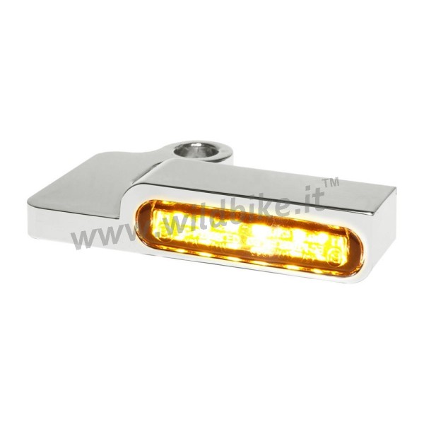 MINI CHROME TURN SIGNALS LED EU APPROVED FOR HANDLEBAR HARLEY DAVIDSON XL SPORTSTER '96-'13