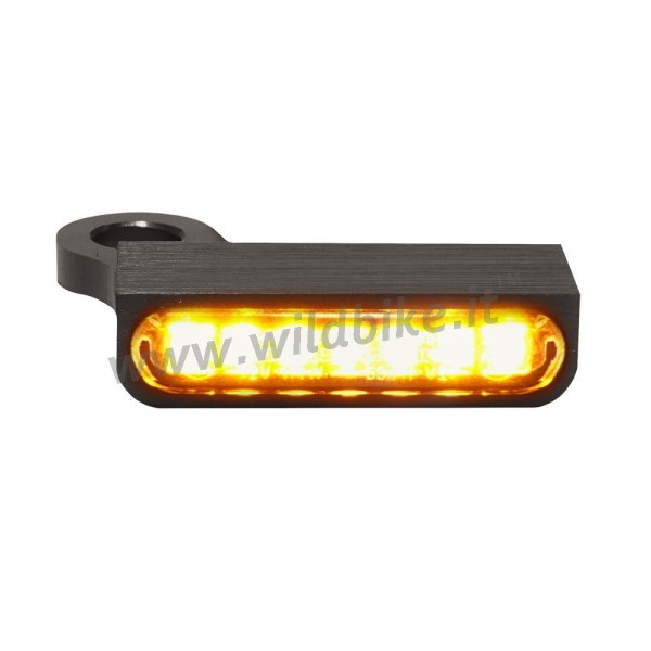 MINI BLACKS TURN SIGNALS LED EU APPROVED FOR HANDLEBAR HARLEY DAVIDSON XL SPORTSTER '96-'13