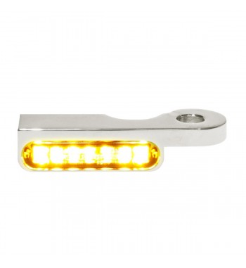 MINI CHROME TURN SIGNALS LED EU APPROVED FOR HANDLEBAR HARLEY DAVIDSON FXD DYNA '96-'17
